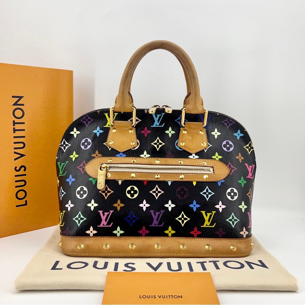 Louis Vuitton Alma Black Multicolor Pm bag